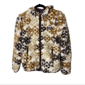 Patagonia Fuzzy Jacket in Brown and Cream- FIRM
